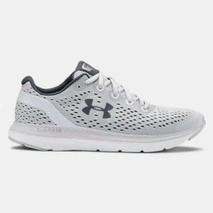 Under Armour‎ Size 5.5 UA Charged Impulse Gray White Running Sneakers Shoes